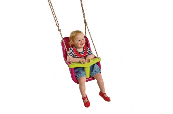 Baby Seat Luxe With Ropes Purple/Lime
