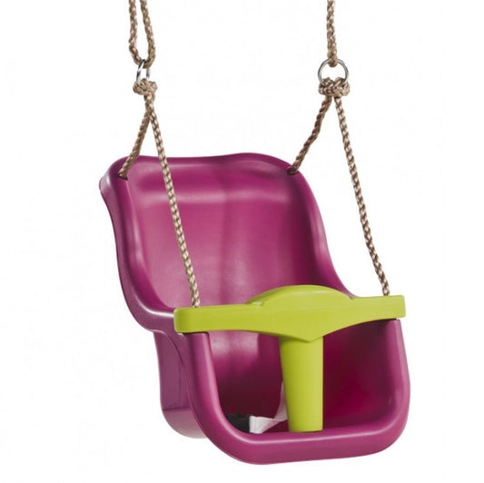 Baby Seat Luxe With Ropes Purple/Lime
