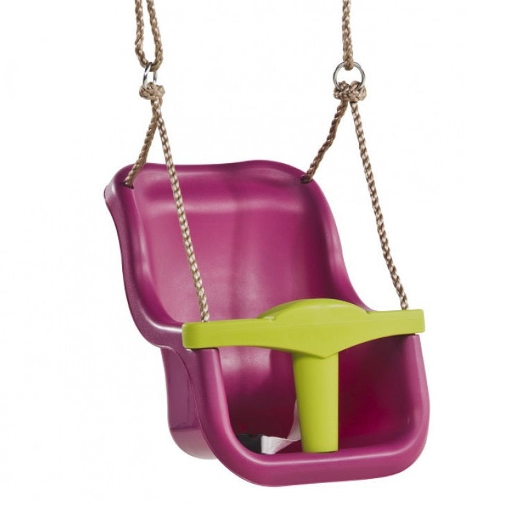 Baby Seat Luxe With Ropes Purple/Lime