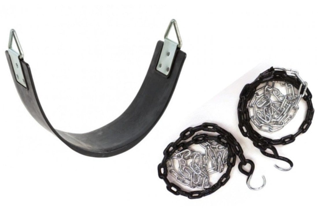 Slash Proof Strap Seat with Black Heavy-Duty Plastic-Coated Chains (Residential)