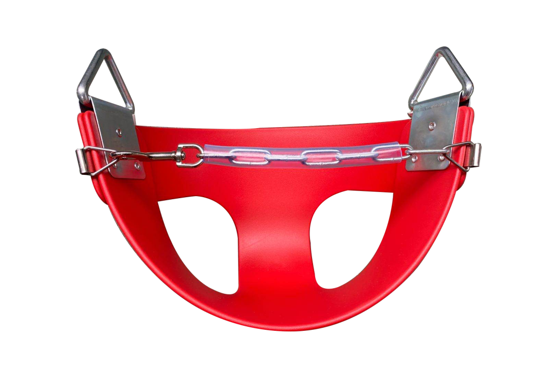 Half Bucket Toddler Swing Seat with Adjustable Ropes - Red