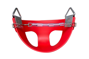 Half Bucket Toddler Swing Seat with Adjustable Ropes - Red