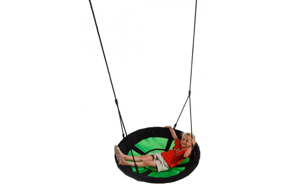 Nest Swing Swibee With Adjustable Ropes (sensory swing) - BLACK/GREEN
