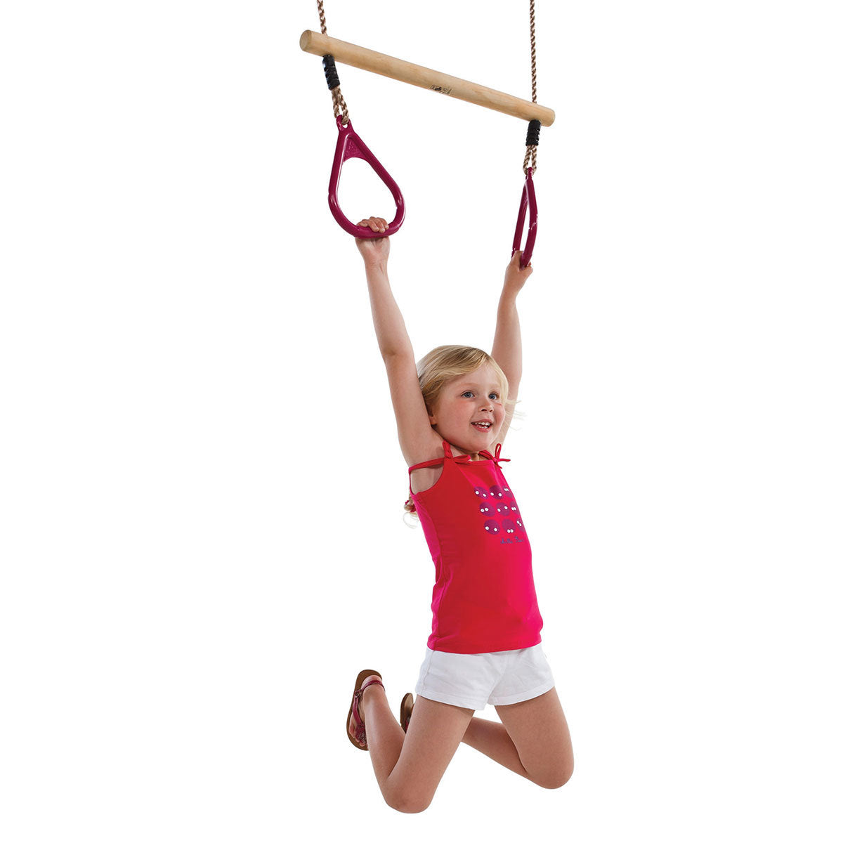 Trapeze with Plastic Rings RED