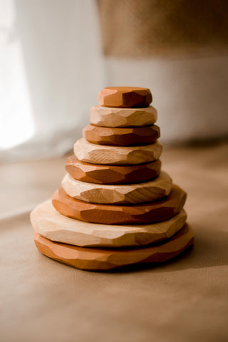 Two Tone Wooden Stacking Stones