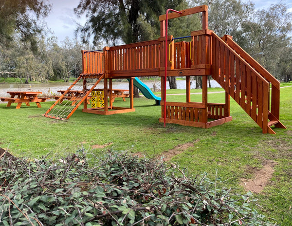 Double Play Fort with Fibreglass Slide