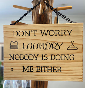 Timber Sign-Laundry