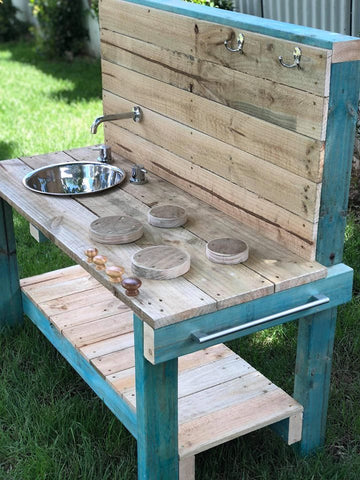 Mud Kitchen Classic - with Stainless Steel Bowl