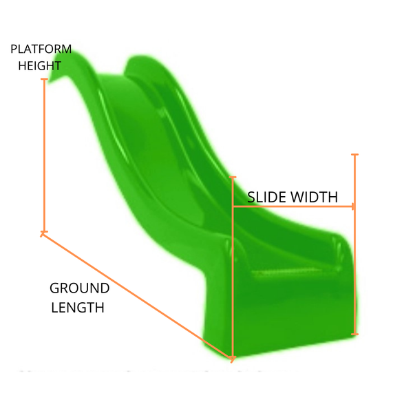 2.5m Fibreglass Wave Slide (1.2m platform height)