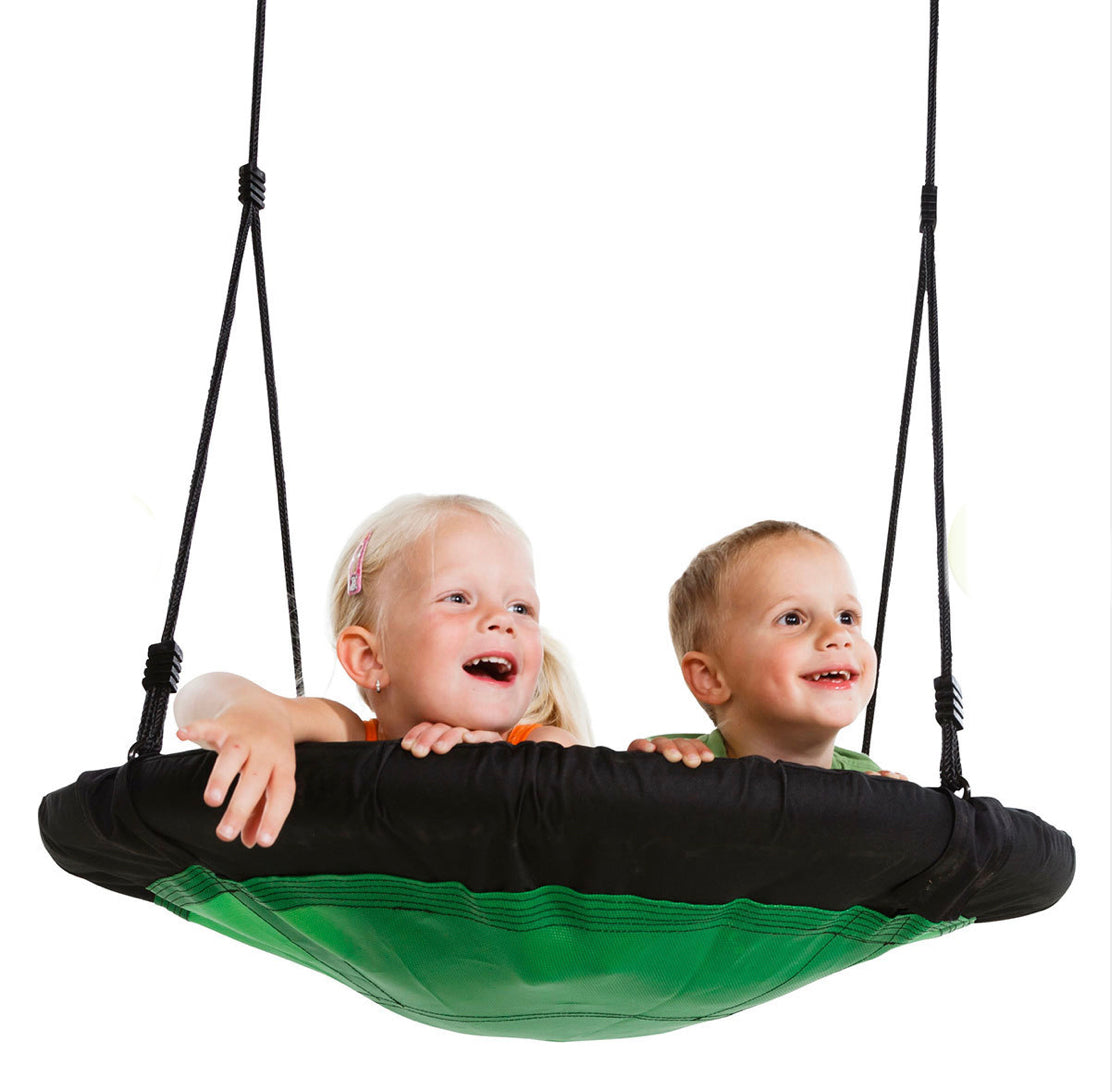Nest Swing Swibee With Adjustable Ropes (sensory swing) - BLACK/GREEN